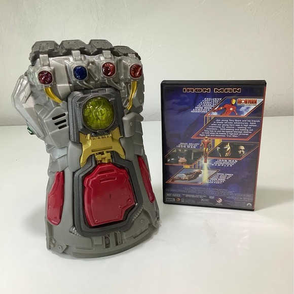 Marvel Thanos Iron man electronic fist toy and dvd movie bundle EUC - Picture 3 of 6